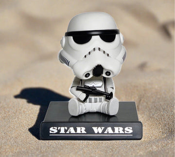 Star Wars | Storm Trooper Bobblehead | With Mobile Holder For Cars | 13 Cm |