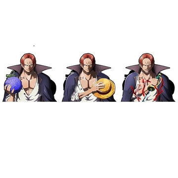 One Piece | Shanks 3D Lenticular Motion Holographic Waterproof Stickers | 14.6 x 13 Cm |