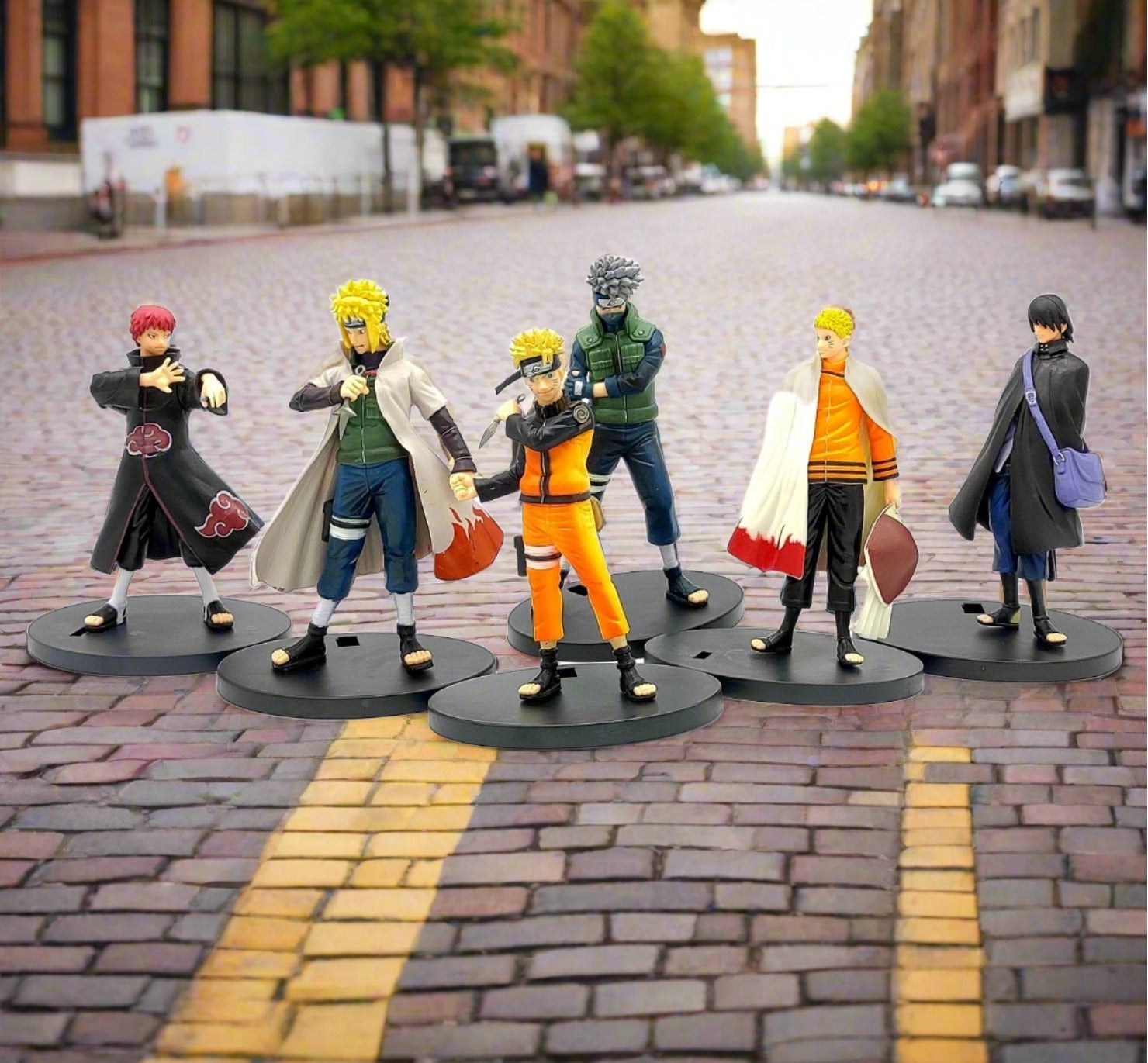 Naruto Set Of 6 Action Figure  Weeb Manga Collectible Model Toy | 16-18 Cms |