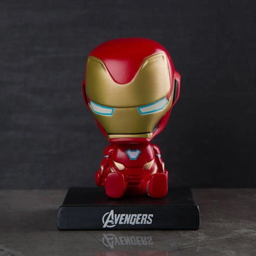 Marvel Avengers Ironman Bobblehead With Mobile Holder For Cars | 13.5 CM |