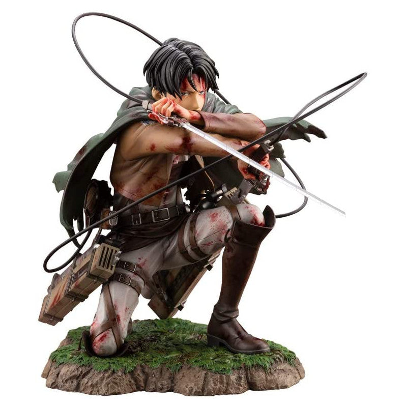 Levi Ackerman Fortitude Sitting Ver. Attack On Titan Action Figure  | 17 Cms |