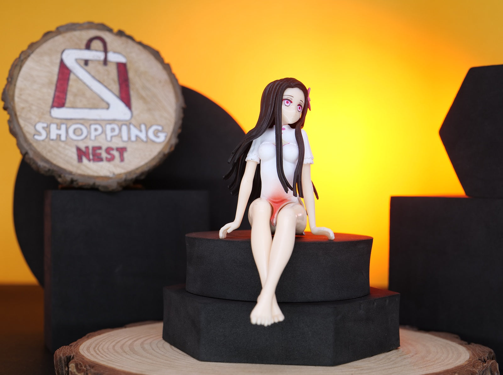NEZUKO KAMODO SITTING WAIFU FIGURE FRONT SIDE 