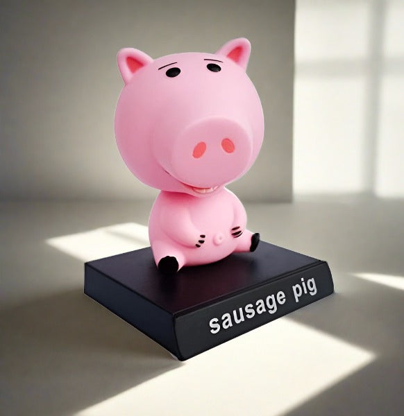 Sausage Pig Bobblehead With Mobile Holder For Cars | 13CM |
