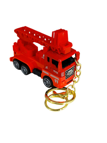 Fire Brigade LadderTruck Keychain | Model 7 | Red Miniature Truck | With Moveble Ladder |