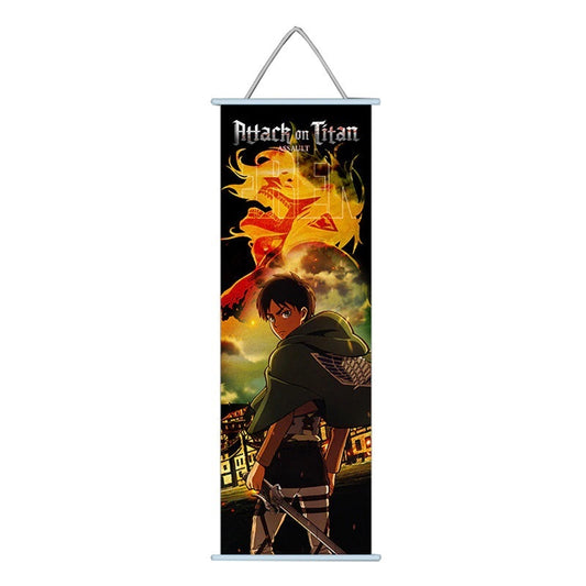 Attack On Titans Assault Eren Yeager Wall Scroll | 70 x 25 Cms |