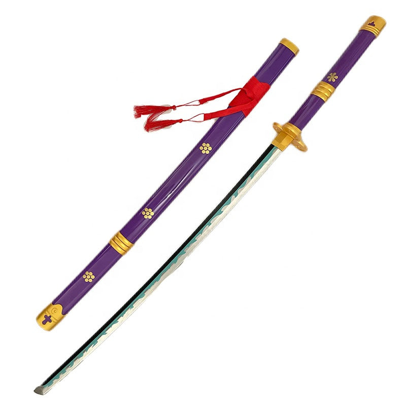 One Piece | Rorono Zoro Yama Enma Purple Wooden Blade Katana | Cosplay Lifesize Wooden Sword | 104 Cms |