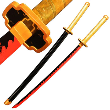 Demon Slayer Tsugikuni Yoriichi Nichirin Wooden Blade Katana for Cosplay Wooden Sword (104 Cms)