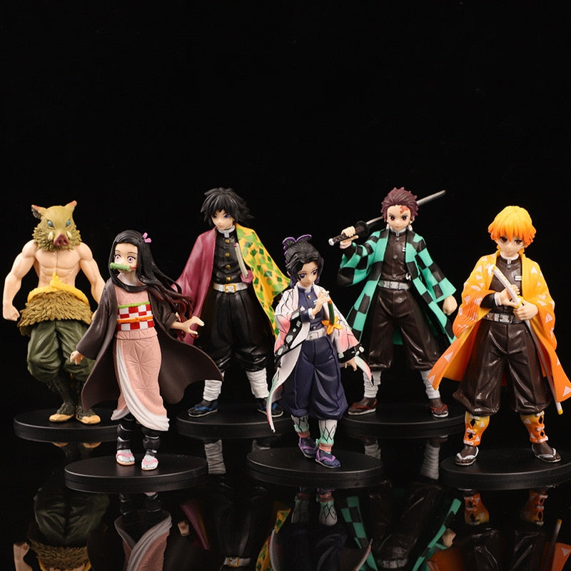 Demon Slayer Anime Set Of 6 Big Size Action Figures PVC Models Anime Figurines | 16 Cms |