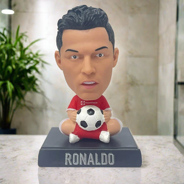 Ronaldo Man Utd Bobblehead With Mobile Holder For Cars  | 12 Cm |