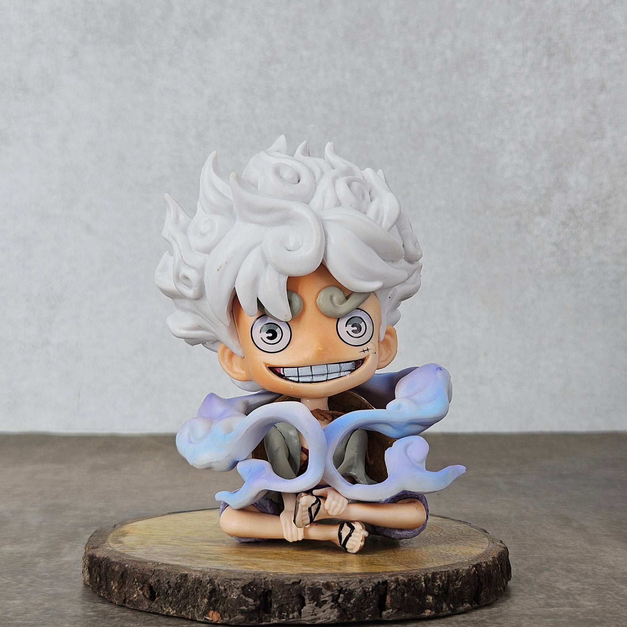 One Piece Luffy Gear 5 Sitting Figure | 12 cm | White Color Edition