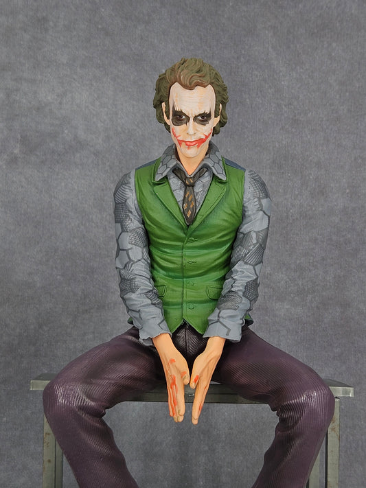 Joker Sitting on Table with Extra Mask Figurine | 27 cm | Premium Box