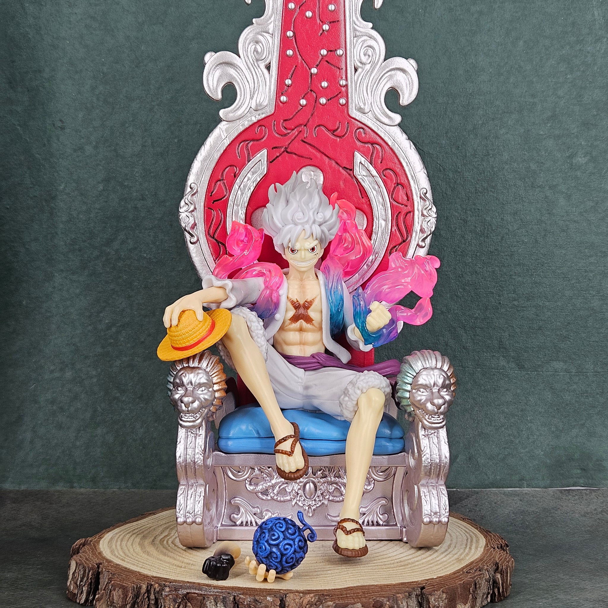 One Piece Gear Five Emperors Luffy Figurine on Throne | 32 cm