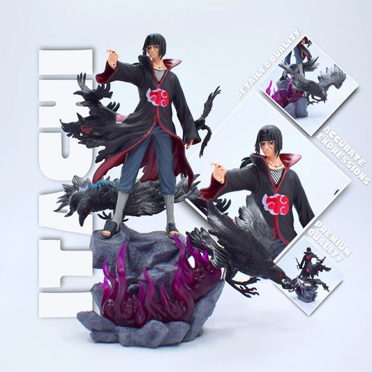 Naruto Uchiha Itachi Action Figure with Crow | Premium figure by shoppingnest | 38 cm