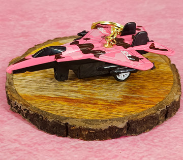 F68 Militry Grade Fighter Jet Keychain | Model 2 | With Moveble Wing & Golden Keyring |