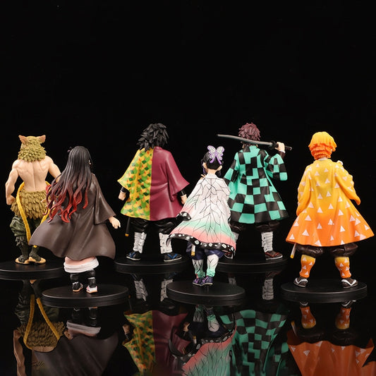 Demon Slayer Anime Set Of 6 Big Size Action Figures PVC Models Anime Figurines | 16 Cms |