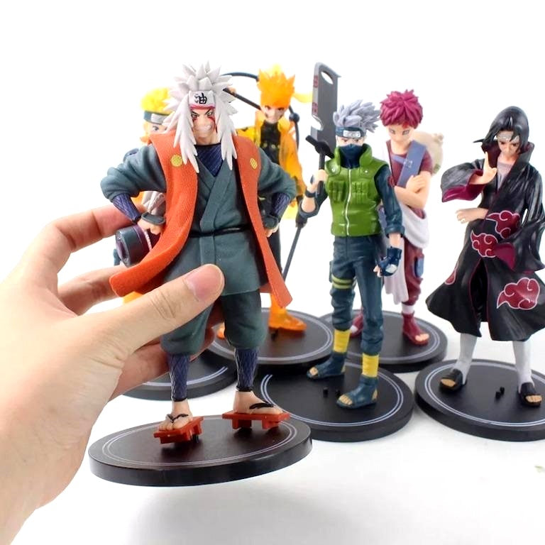 Naruto Jiraya Gara Kakashi Itachi Set of 6 Big  Set E Action Figures | 16 Cm |