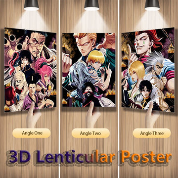 3D  | Hunter X Hunter All Characters | 11.6 x 15.5 3D Poster |3 Pics In 1 |