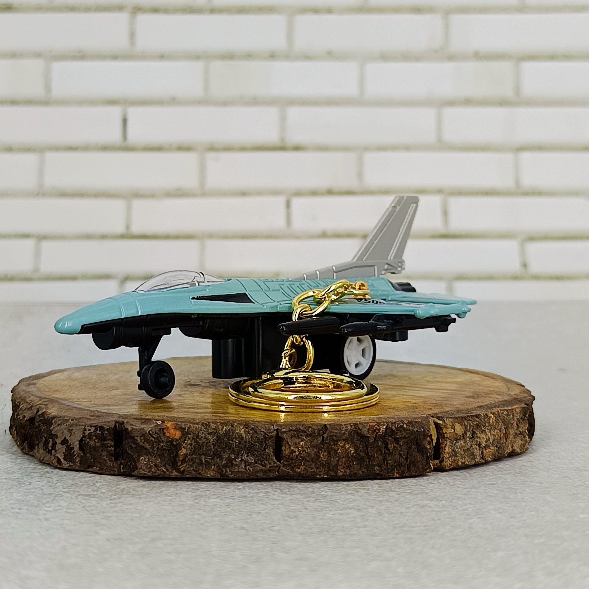 Blue GFX-685A Military Grade Mini Jet | Miniature Model |  With Movable Wings | With Golden Keyring |