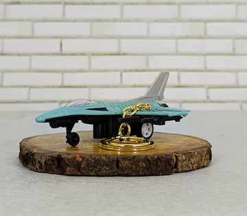 Blue GFX-685A Military Grade Mini Jet | Miniature Model |  With Movable Wings | With Golden Keyring |