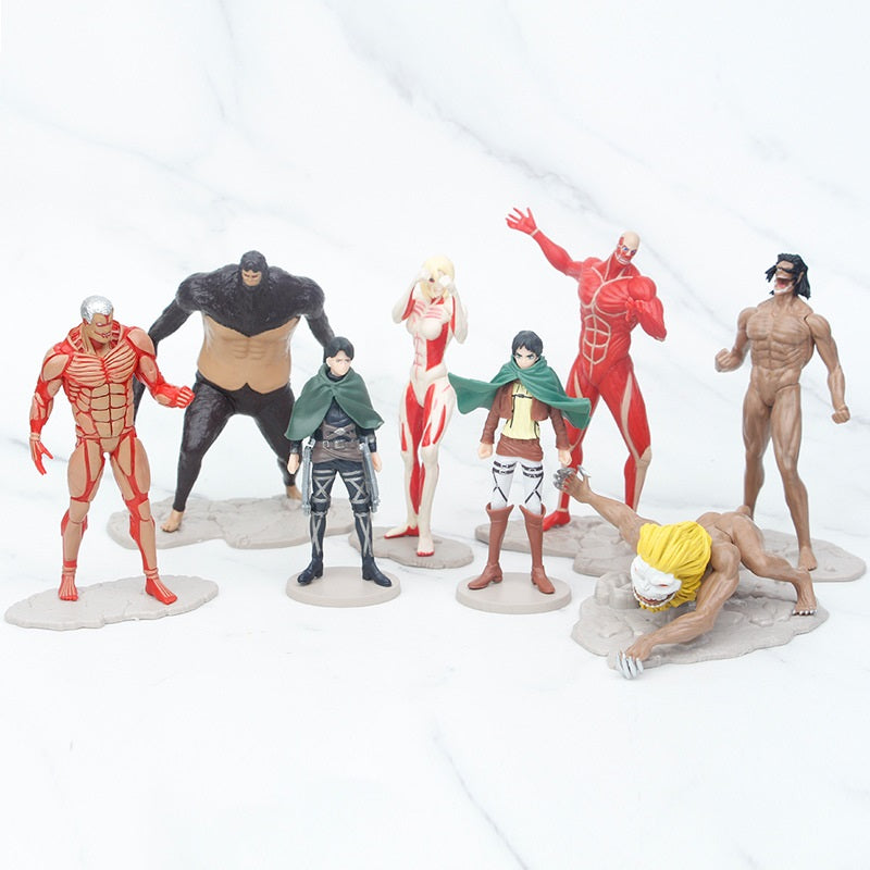 Attack on Titan | The Armored Titan Set Of 6 Action Figures | 13 Cm |