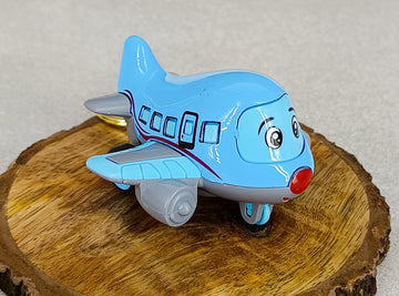 Blue Cute Aeroplane Keychain | Cute Face | Planes Movie | Golden Keyring |