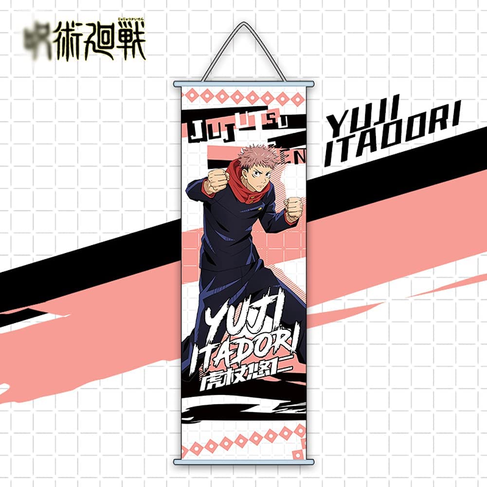 Jujutsu Kaisen Yuji Itadori  Anime Poster Wall Scroll  | 70 x 25 Cms |