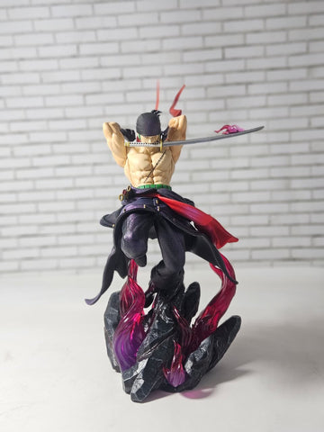 One Piece Roronoa Zoro Anime Action Figure Toy | PVC | Three Sword Style Swordsman Collectible Figurine |28cm