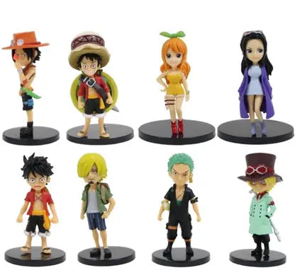 One Piece Set of 8 Action Figures | 7–8 cm Anime Collectibles | Limited Edition |PVC| by ShoppingNest