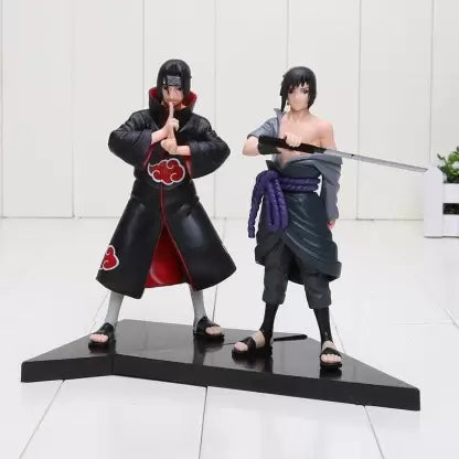 Naruto Shippuden | Sasuke - Itachi Uchiha Set of 2 Anime Action Figures | 13 Cm |