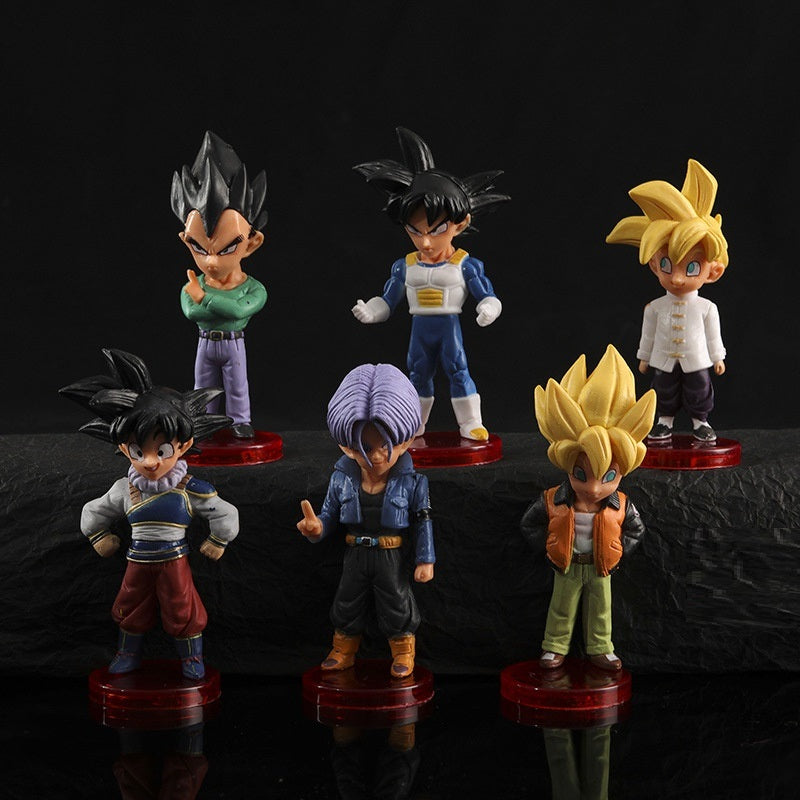 Dragon Ball Z Set Of 6 Action Figures 9 Cms PVC Anime Figures Weeb Manga Model Toy Collectible