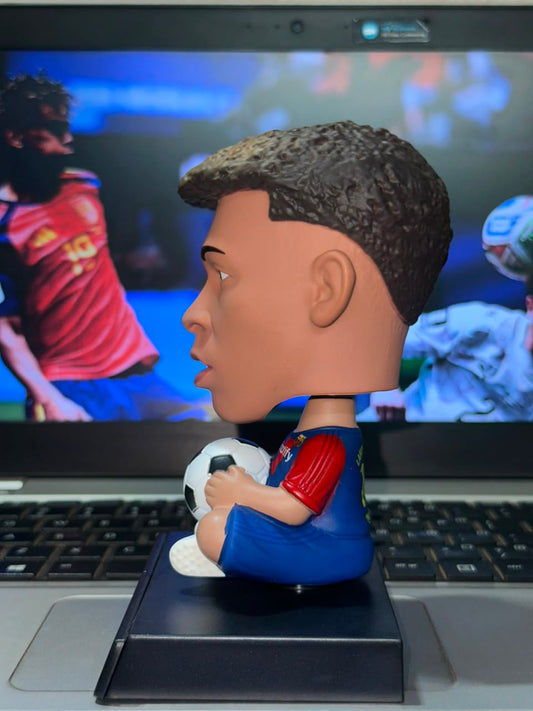 Lamine Yamal FC Barcelona |PVC| Caricature Bobblehead Figurine | Football Collectible Desk Figure