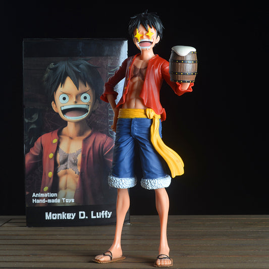 One Piece | Monkey D Luffy With 3 Different Faces Anime Action Figurine | Model B | 27 Cm |