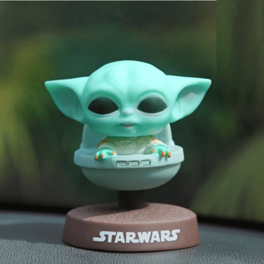 Baby Yoda Star Wars Mandalorian Model 2 Bobblehead Car Dashboard |10 CM |
