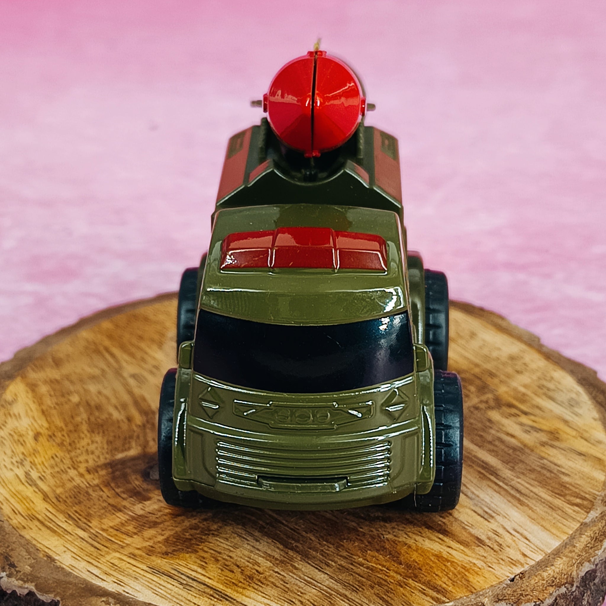 Green Military Truck Keychain |With Ballistic Missile | With Golden Keyring Keychain |