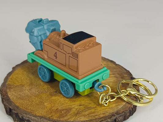 Brown T-Rex Dinosaur Keychain | Model 4| Dino Train |With Golden Keyring |