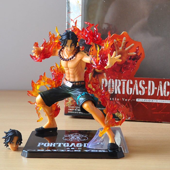 One Piece | Portgas D Ace Battle Version Fire Fist Ace Anime Action Figure | 20Cm |