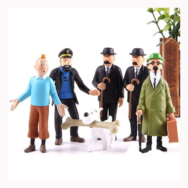 The Adventures of Tintin Set Of 6 Pieces Action Figurines |10 Cms |