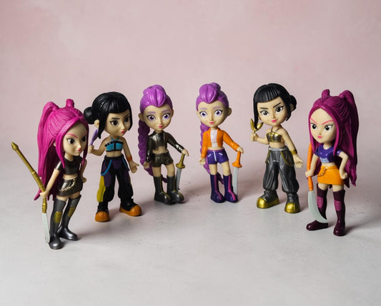 BLACKPINK |PVC| K-Pop Character Model Figure Set of 6 | Anime Style Collectible Gift Set | 18 cm