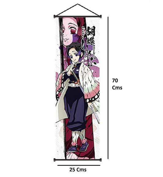 Demon Slayer Shinobu Kochou Slaying Corps Anime Poster Wall Scroll | 70 x 25 Cms |