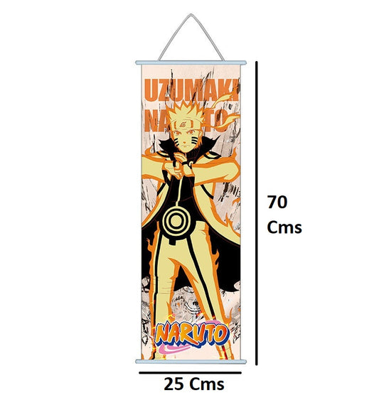 Naruto Uzumaki Sage Mode Anime Poster Wall Scroll | 70 x 25 Cms |