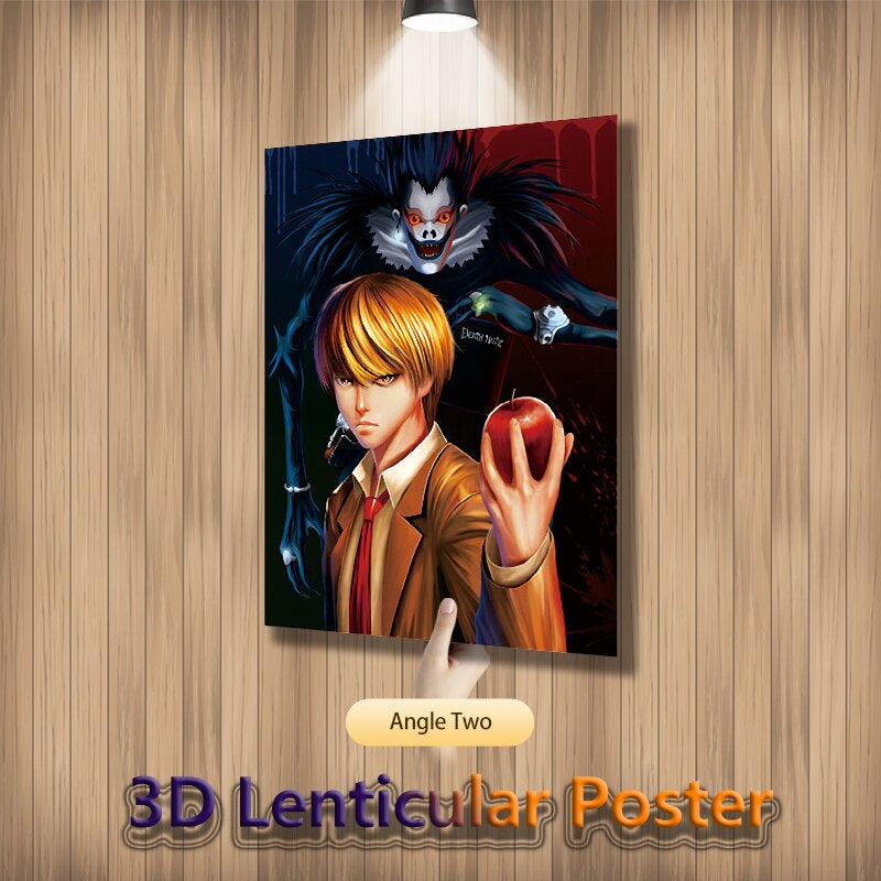 Death Note Light Yagami Illusion Flip Image, Hologram Motion Lenticula