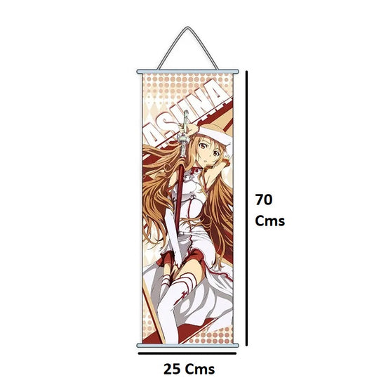 Sword Art Online Asuna Anime Wall Scroll Poster | 70 x 25 Cms |
