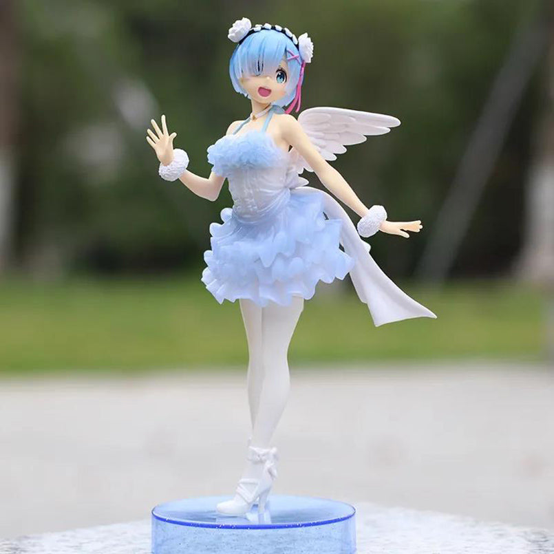 Re:Zero - Starting Life in Another World | Rem Taito Angel Mode Anime Action Figure | 23 Cm |