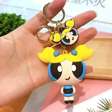 PowerPuff Girls | BUBBLES | 3D Silicone Keychain |