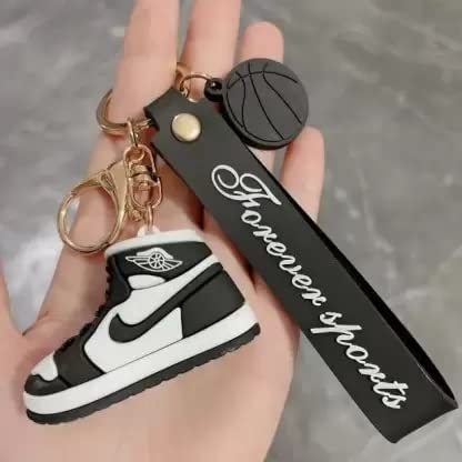 Nike Sneaker BLACK| Silicone Lanyard Keychains - Stylish  Durable