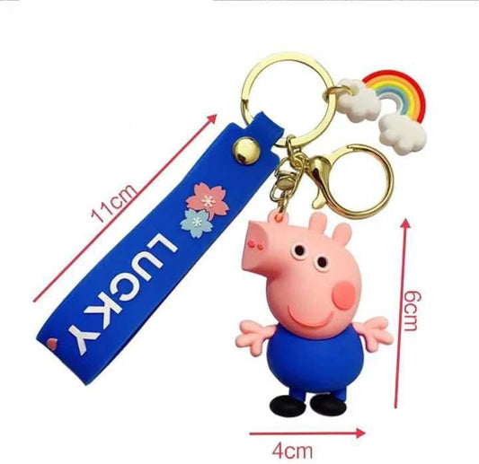 Peppa Pig Male | 3D Lanyard Keychain | Silicone