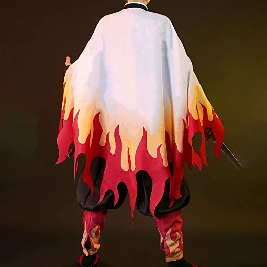 Demon Slayer Rengoku Kyojuro Cosplay Set Kimono Clothing
