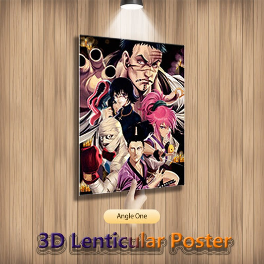 3D  | Hunter X Hunter All Characters | 11.6 x 15.5 3D Poster |3 Pics In 1 |
