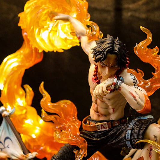 One Piece Portgas D Ace Fire Fist Premium Anime Action Figure | With Lights | 42 Cm |