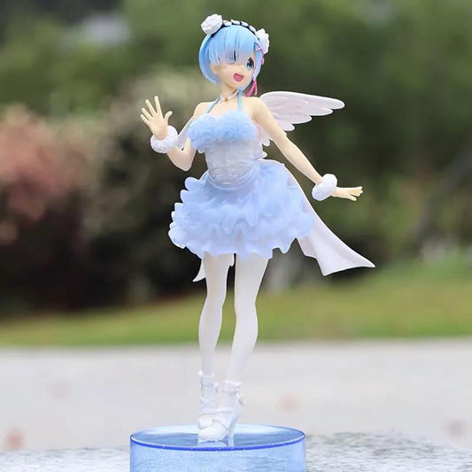 Re:Zero - Starting Life in Another World | Rem Taito Angel Mode Anime Action Figure | 23 Cm |